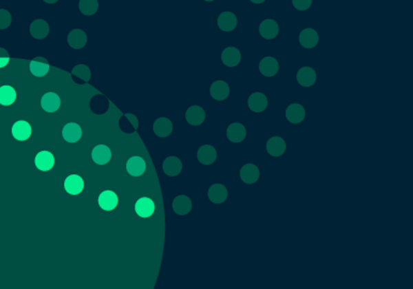 A seed pattern in green over dark blue