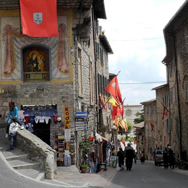 A Busy Street in Assisi