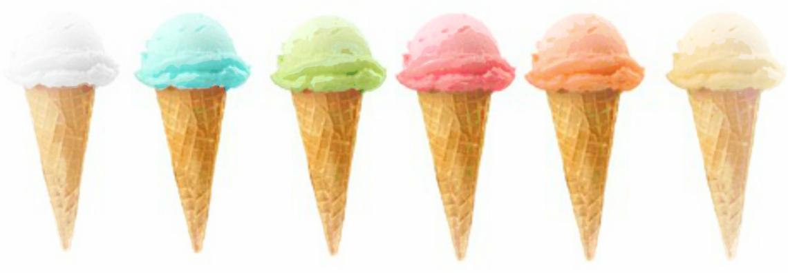 Coloured Ice Cream Cones