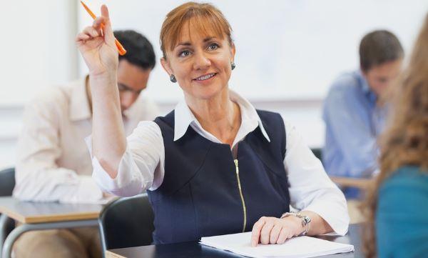 mature student in classroom