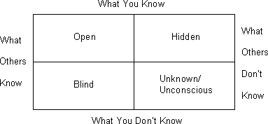 The Johari window is a technique that helps people better understand their relationship with themselves and others