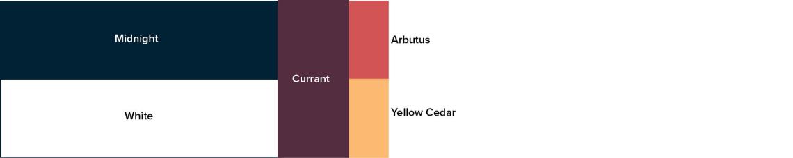 A colour swatch showing white, a dark blue, 2 earthy reds, and a yellow. 