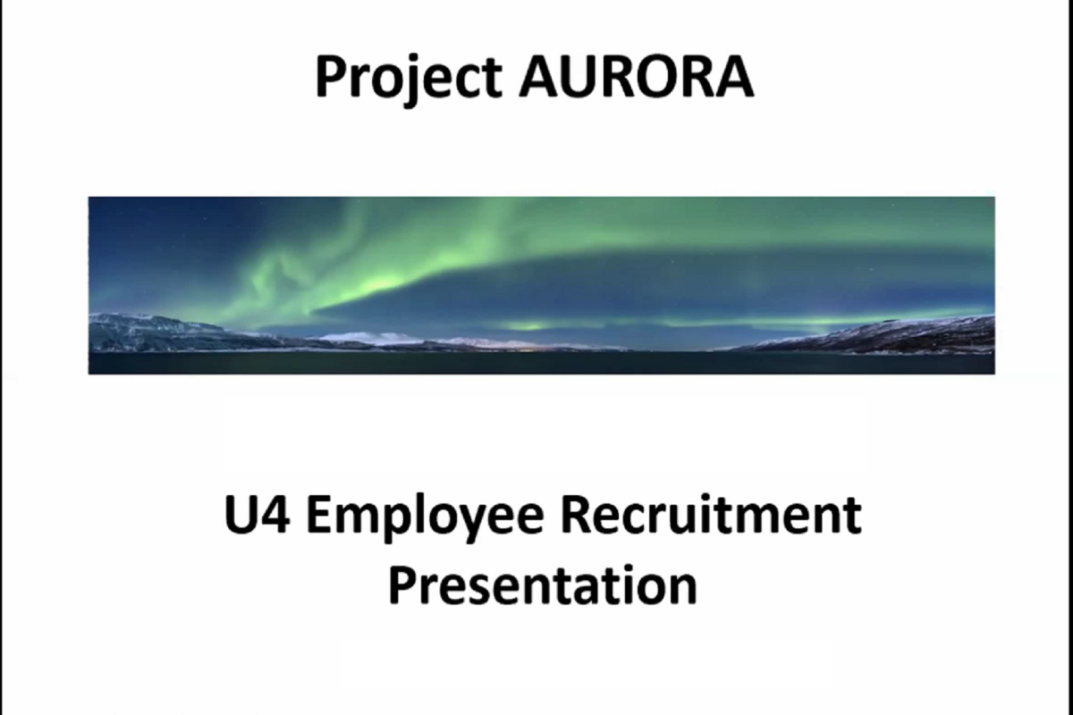 Title Slide - U4 Employee Recruitment Presentation