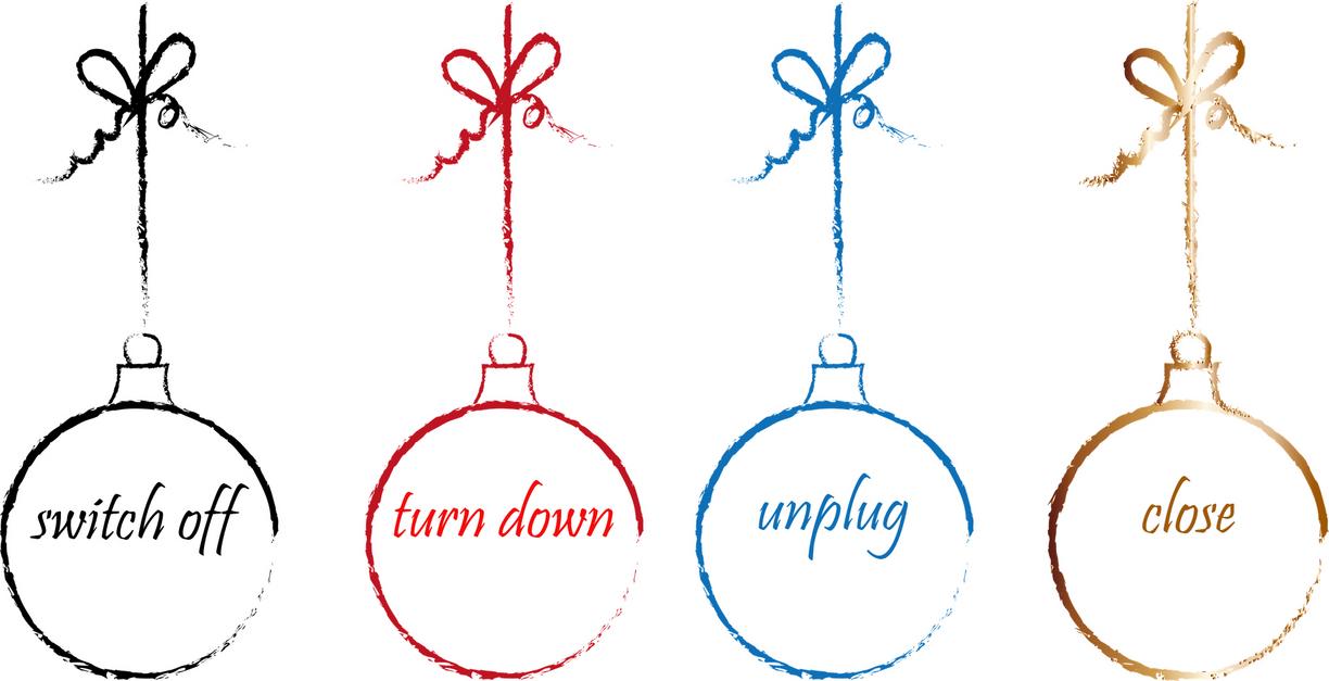 switch off turn down unplug close