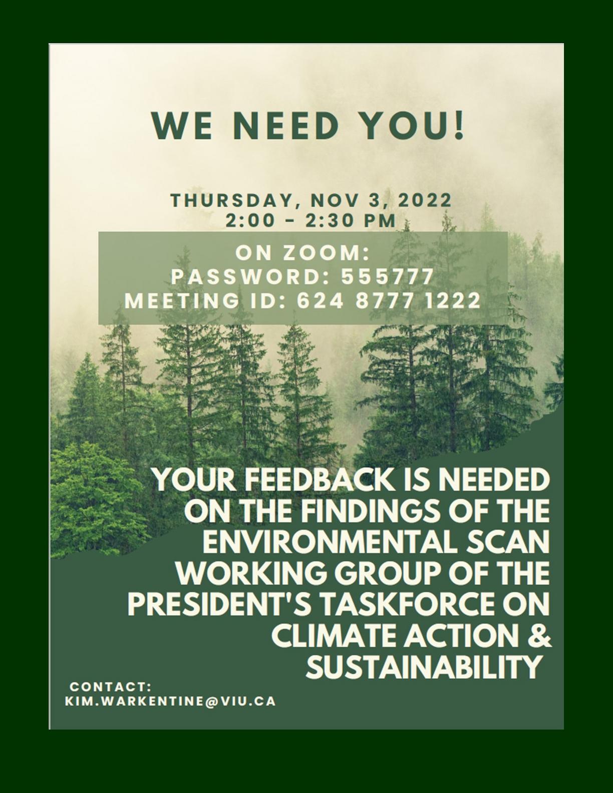 Environmental Scan request for feedback