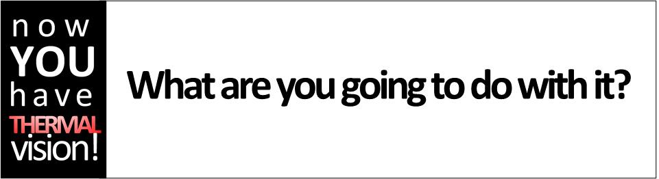 Now you have thermal vision! What are you going to do with it?